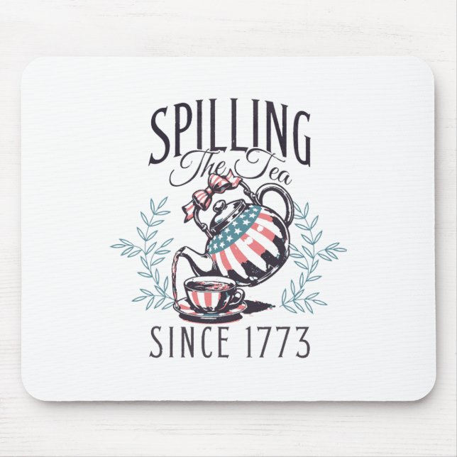 Mousepad Engraçado 4 De Julho Esmagando O Chá Desde 1773 Qu (Frente)