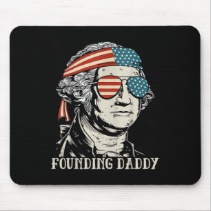 Mousepad Engraçado 4 De Julho, Pai Fundador George-washingt