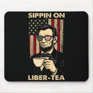 Mousepad Engraçado 4 de Julho Sipn Na Liber-Tea Liberdade