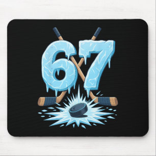 Mousepad Engraçado 67 Hockey Seis Sete Amante de Gotejament