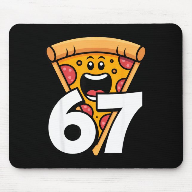 Mousepad Engraçado 67 Meme Seis Sete Humor Comida Zza  (Frente)