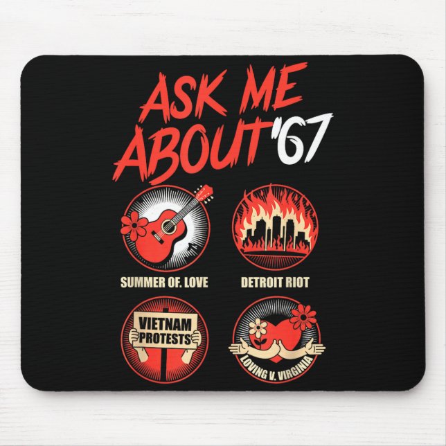 Mousepad Engraçado 67 Professor de História Professor 6 7 E (Frente)