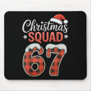 Mousepad Engraçado 67 Seis Sete Meme Brainrot 67 Natal Squa