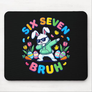Mousepad Engraçado 67 seis sete meme bruh coelho dabbing pá