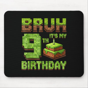 Mousepad Engraçado Aniversário Bruh É O Meu 9º Jogo De Aniv