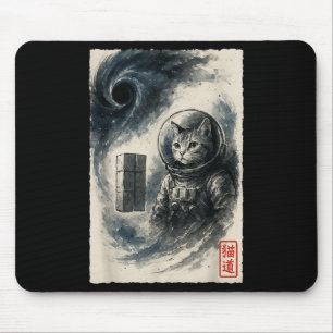 Mousepad Engraçado Astronauta de Gato Interestelar do Espaç