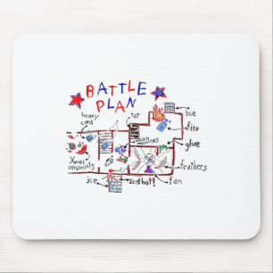 Mousepad Engraçado Batalha Plano Natal Crianças Mão Amanhec