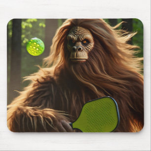 Mousepad Engraçado Bigfoot Jogando Pickleball
