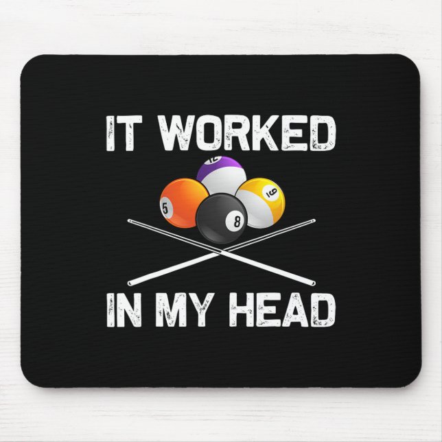 Mousepad Engraçado Billiard Art Para Homens Mulheres Billia (Frente)