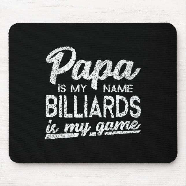 Mousepad Engraçado Billiards Papa Gift (Frente)