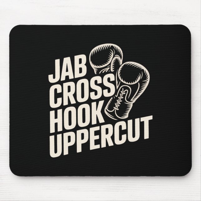 Mousepad Engraçado Biscoito Giro Jab Cross Hook Para Mulher (Frente)