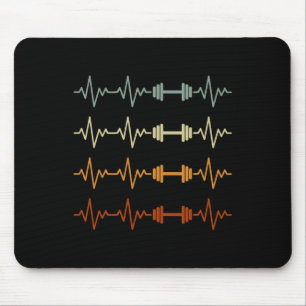 Mousepad Engraçado Bodybuilding Heartbeat Gym Weelevando Ba