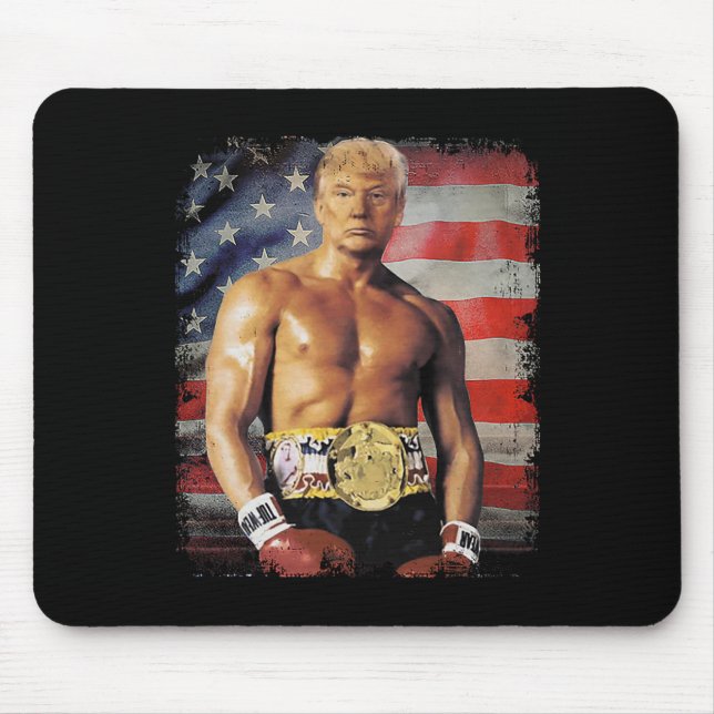 Mousepad Engraçado Boxer Trump Trump Rocky Meme (Frente)