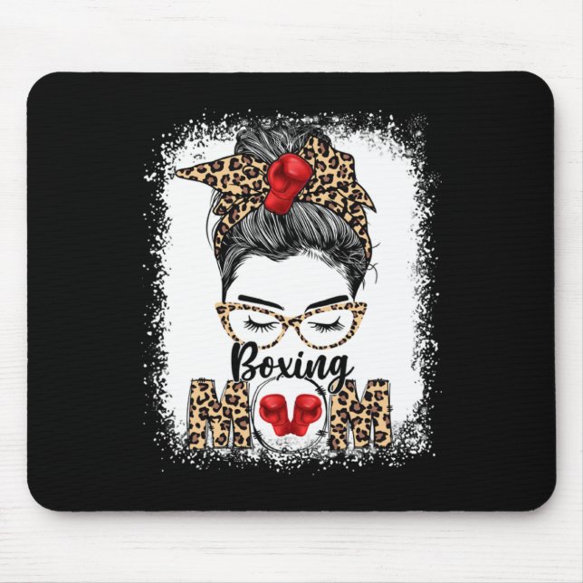 Mousepad Engraçado Boxing Luvas Mensageiras Boxing Mãe (Frente)