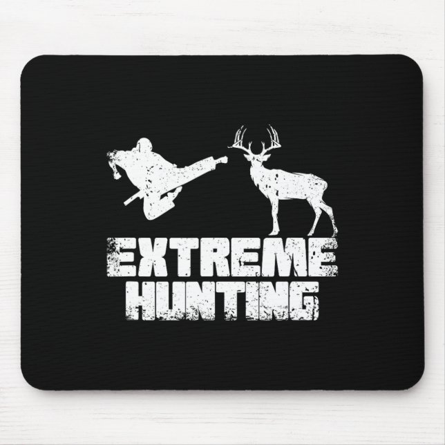 Mousepad Engraçado Caça Extreme Deer Karate Karate Martial  (Frente)