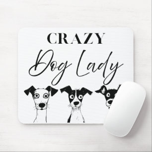 Mousepad Engraçado Cachorro Louco Senhora