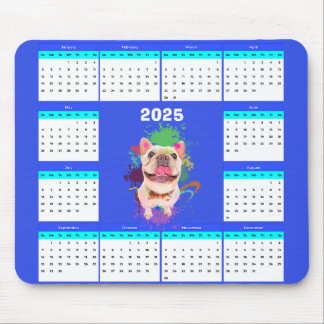 Mousepad Engraçado Calendário do Cachorro Francês