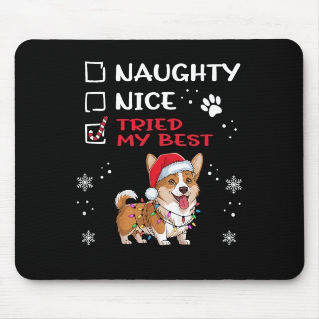 Mousepad Engraçado Cardigan Welsh Corgi Cachorro Naughn (Frente)