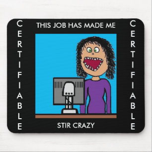 Mousepad Engraçado Cartoon Escritório Humor