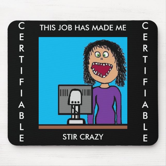 Mousepad Engraçado Cartoon Escritório Humor (Frente)