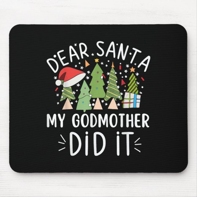 Mousepad Engraçado Citação de Natal Ditos Caros Papais noei (Frente)