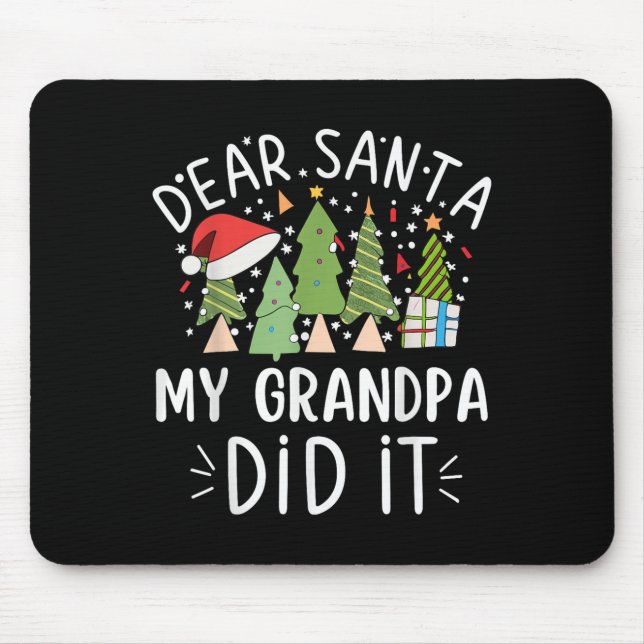 Mousepad Engraçado Citação de Natal Dizendo Caros Papais no (Frente)