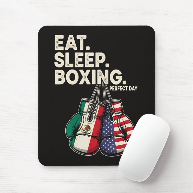Mousepad Engraçado Comer Dormir Repetir Boxe (Com mouse)