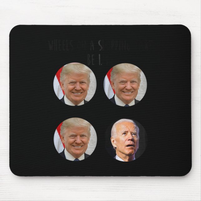 Mousepad Engraçado Comprar Carrinho Trump Biden Votação (Frente)