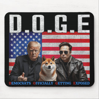 Mousepad Engraçado D.o.g. e Doge Democratas Oficialmente Ch