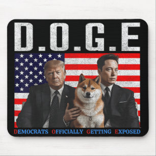 Mousepad Engraçado D.o.g. e Doge Democrats Oficialmente Obt