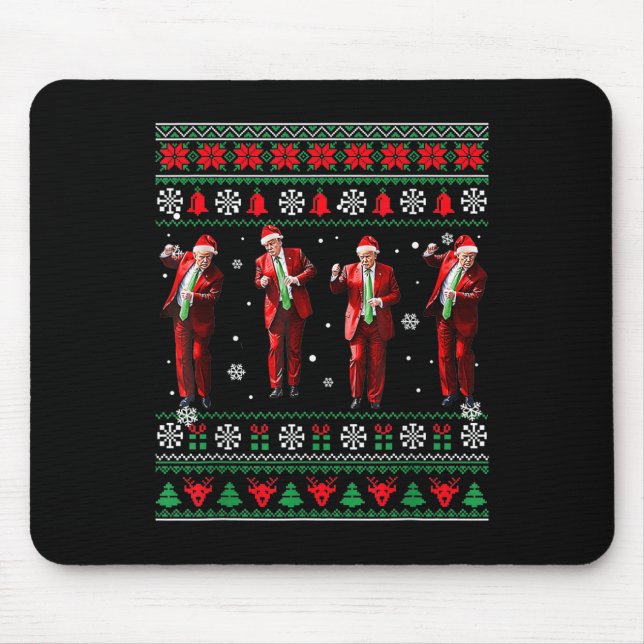 Mousepad Engraçado Dança Papai Noel Natal Pajam (Frente)