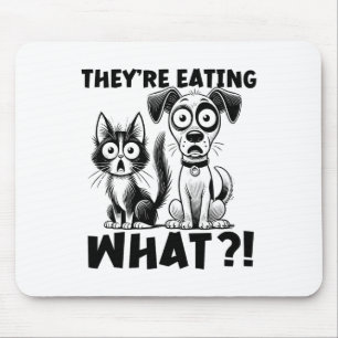 Mousepad Engraçado Debate 2024 Pets Dog Cat Eles estão come