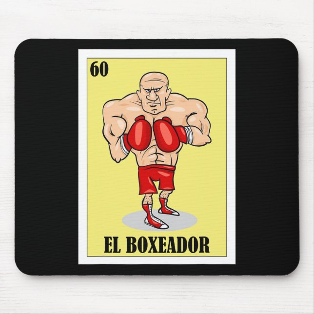 Mousepad Engraçado Design de Boxing Mexicano - El Boxeador  (Frente)