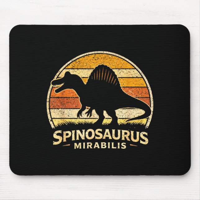 Mousepad Engraçado dinossauro spinosaurus vintage spinosaur (Frente)