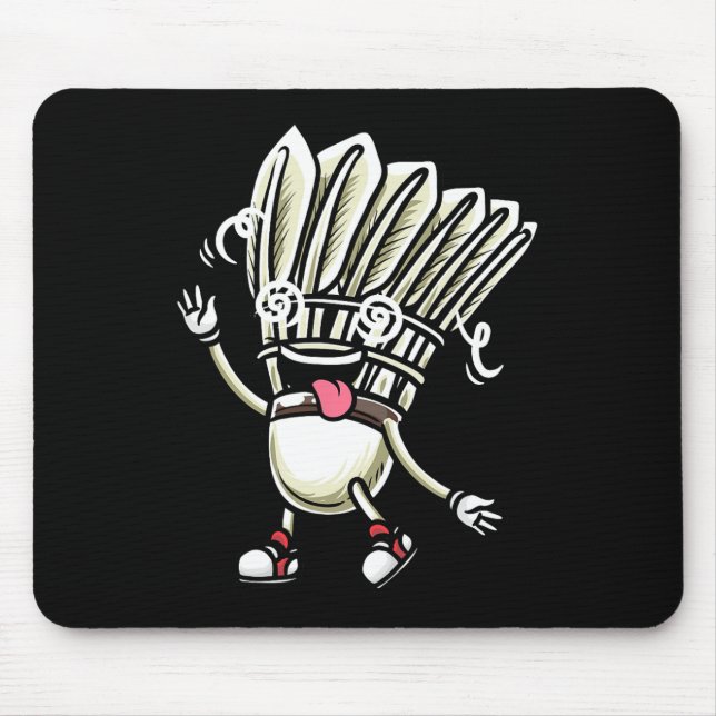 Mousepad Engraçado Dminton Shuttle Player Design Mulheres 2 (Frente)