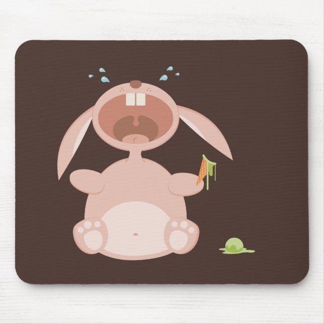 Mousepad engraçado do coelho dos desenhos animados (Frente)