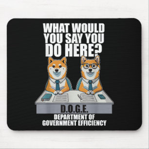 Mousepad Engraçado Doge Meme D.o.g.e., Departamento de Gove