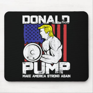 Mousepad Engraçado Donald Trump Pondo Levantando Coluna