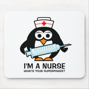 Mousepad engraçado dos cuidados com a enfermeira