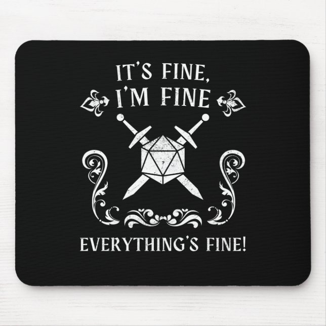 Mousepad Engraçado Dungeon Tabletop Gamer Slogan (Frente)