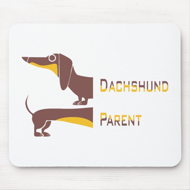 Mousepad Engraçado e fofo dachshund para os pais de cães lo (Frente)