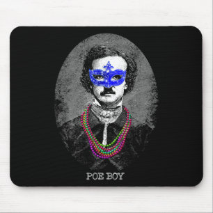Mousepad Engraçado Edgar Allan Poe Mardi Gras Mashup