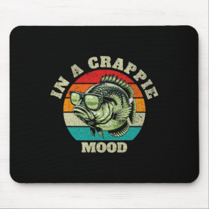 Mousepad Engraçado Em Um Humor Crappie Retro Pesca Sarcásti