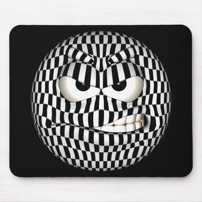 Mousepad Engraçado Emoticon Irritado (Frente)