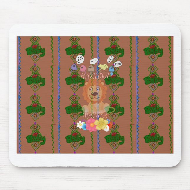 Mousepad Engraçado Engraçado Rei Leão-Leão Hakuna Matata De (Frente)