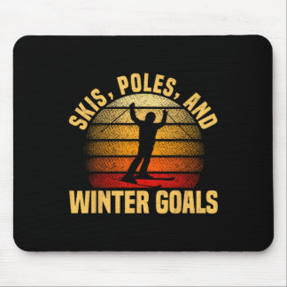 Mousepad Engraçado Esportes De Inverno Neve Aparecem Para H