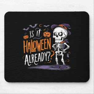 Mousepad Engraçado Esqueleto Fantasma É Halloween Já