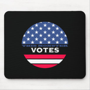 Mousepad Engraçado esse monstro vota anti-trump Biden Harri