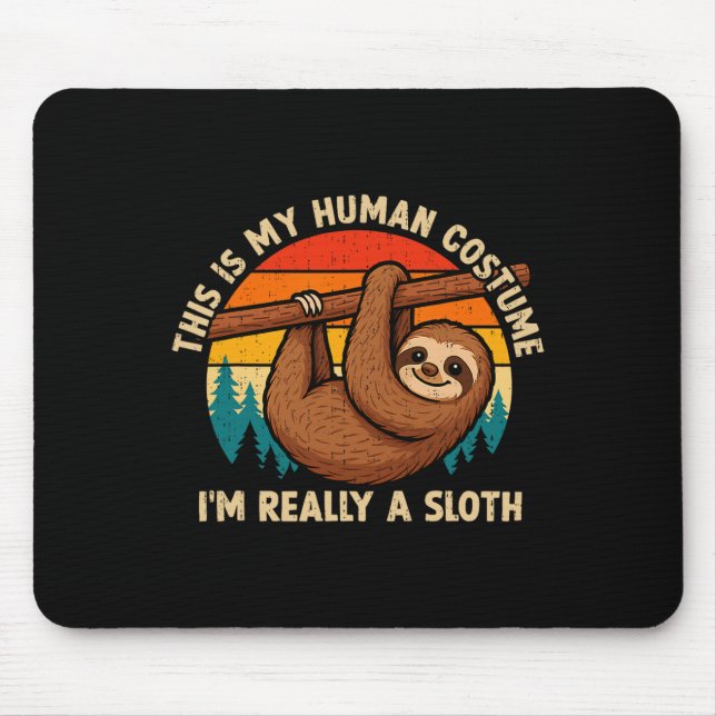 Mousepad Engraçado Este é o meu hábito humano Eu sou mesmo  (Frente)