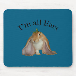 Mousepad Engraçado, estou todo ouvidos coelho piada de coel